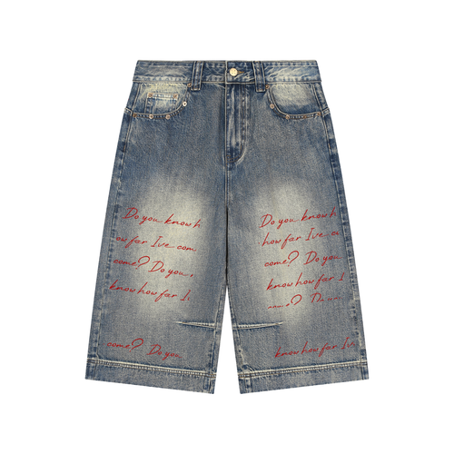 Monty Burton Vintage Wash Baggy Denim Shorts